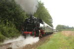 114 703 (203 230) und 86 1744 verlassen Putbus in Richtung Bergen auf R�gen am 1.8.21