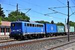press 140 041-5 fuhr mit einen containerzug durch gl�wen,14.07.22