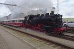 Auch ex-DRG 86 1774 war am 11 September 2022 in Benesov u Prahy dabei: mit ein Dampfpendelzug verlasst sie w�hrend Steam-53 Benesov u Prahy.