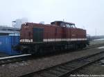 203 843-8 kurz vor der �berf�hrungsfahrt am Saalehafen in Halle (Saale) am 23.1.15