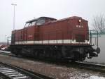 203 843-8 kurz vor der �berf�hrungsfahrt am Saalehafen in Halle (Saale) am 23.1.15