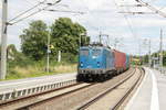 140 627 der EGP mit einem Containerzug bei der durchfahrt in Z�beritz am 22.7.20