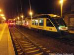 HEX VT 876 mit ziel Halle (Saale) Hbf und HEX VT 8XX mit ziel Halberstadt im Bahnhof K�nnern am 21.12.14