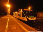 HEX VT 876 mit ziel Halle (Saale) Hbf im Bahnhof K�nnern am 21.12.14