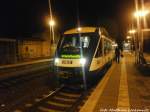HEX VT 876 mit ziel Halle (Saale) Hbf im Bahnhof K�nnern am 21.12.14