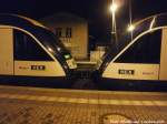 Kupplungsvorgang zwischen HEX VT 871 und VT 876 im Bahnhof K�nnern am 21.12.14