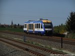 HEX Lint 27 verl�sst den Bahnhof Bernburg-Friedenshall in Richtung Bernburg am 5.5.16