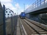 InfraLeuna 211 am Ende des G�terzugs in Halle-Ammendorf am 13.5.15