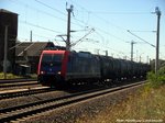 InfraLeuna 842 037 mit einem Kesselzug bei der durchfahrt am ehemaligen Bahnhof Leipzig-Leutzsch am 25.8.16