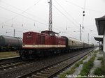 202 327 (203 227) der LEG mit dem Sonderzug und der E44 044 am ende im Bahnhof Gro�korbetha am 16.4.16