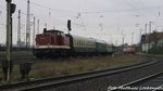 202 327 (203 227) der LEG am ende des Sonderzuges bei der Einafhrt in Gro�korbetha am 17.4.16