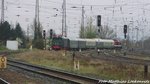 E44 044 mit dem Sonderzug und der 202 327 (203 227) der LEG am ende bei der Einfahrt in den Bahnhof Gro�korbetha am 17.4.16