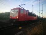 155 078 der LEG mit einem G�terzug beim verlassen der Ausweichstelle G�sen (b Genthin) am 5.7.18