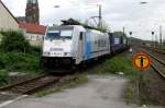 Metrans 186 181 durchfahrt am 9 April 2014 Oberhausen Osterfeld S�d.