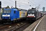 zwei autoreisez�ge in hh-altona:der mit 185 511 bespannt,fuhr sp�ter nach verona,die 182 036 nach l�rrach,23.06.17 