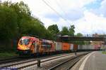 MRCE/TXL 182 572  Wir brennen für das was wir tun  mit Containerzug am 07.05.2019 in Hamburg-Harburg