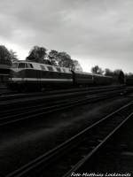 MTEG 118 770-7 abgestellt in Putbus am 10.5.13 / Foto im Klassischen DDR Schwarzwei� Style