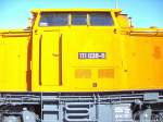 Nummer der MTEG 293 022-0 w�hrend des bahnhofsfest als 111 038 am 14.6.14