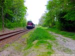 112 703 (203 230) am Zugschluss unterwegs nach Lauterbach Mole und l�sst den ehemaligen DR-Haltepunkt Pastitz hinter sich am 21.5.16