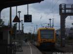 ODEG VT 650.86 als R3 mit Ziel Neustrelitz Hbf im Bahnhof Waren (M�ritz) am 16.6.14