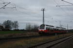 �BB / ODEG 4746 052/552 am Abzweig Mukran bei Borchtitz am 28.12.19