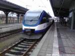 OLA VT 0010 mit Ziel B�tzow im Bahnhof G�strow am 3.2.13