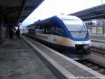 OLA VT 0003 mit Ziel B�tzow im Bahnhof G�strow am 13.4.13