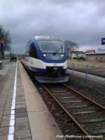 OLA VT 0007 mit Ziel �ckerm�nde Stadthafen im Bahnhof Reuterstadt Stavenhagen am 13.4.13