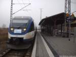 OLA VT 0010 mit ziel Ueckerm�nde Stadthafen im Bahnhof Pasewalk am 14.12.13