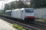 185 638-4 und 185 567-5 zogen am 04.10.13 einen intermodal durch hh-harburg