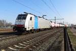 Am 5 M�rz 2022 wartet KRE 186 493 in Blerick auf die Weiterfahrt.
