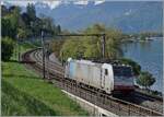 Kurz vor Villeneuve ist die Railpool 186 107 als Lokfahrt unterwegs. 

17. April 2026