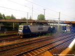 RBH 115 (143 068) und 103 (143 XXX) mit einen Kesselzug abgestellt am Kassler G�terbahnhof am 29.5.16