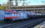 RHC 185 350-6 zog einen tankzug durch hh-harburg,09.11.21