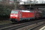 EG 3103 fuhr mit einen g�terzug am 17.01.14 durch hh-harburg