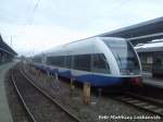 2 UBB GTW 2/6er mit Ziel Swinem�nde Centrum (PL) im Bahnhof Stralsund Hbf am 3.7.12