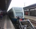 UBB GTW 27& mit Ziel Swinem�nde Centrum (PL) im Bahnhof Stralsund am 3.5.11