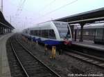 UBB GTW 2/6er mit Ziel Swinem�nde Centrum (PL) im Bahnhof Stralsund Hbf am 11.4.13