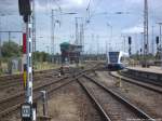 UBB GTW 2/6 bei der Ausfahrt aus Stralsund Hbf nach Swinem�nde Centrum (PL) am 13.8.13
