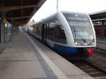 UBB GTW 2/6 mit ziel Swinem�nde Centrum (PL) im Bahnhof Stralsund Hbf am 31.8.13
