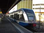 UBB GTW 2/6 mit ziel Swinem�nde Centrum (PL) im Bahnhof Stralsund Hbf am 8.11.13