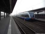 UBB GTW 2/6 mit ziel Swinem�nde Centrum (PL) bei der Ausfahrt aus Stralsund Hbf am 14.11.13