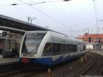UBB GTW 2/6 mit ziel Swinem�nde Centrum (PL) im Bahnhof Stralsund Hbf am 12.12.13