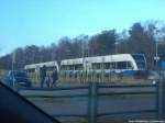UBB GTW 2/6er mit ziel Z�ssow im Bahnhof Swinem�nde Centrum (PL) am 4.1.14