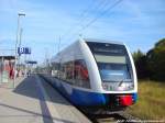 UBB GTW 2/6 mit ziel Swinem�nde Centrum (PL) im Bahnhof Z�ssow am 25.7.14