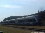 UBB GTW 2/6 mit ziel Swinem�nde Centrum (PL) im Bahnhof Seebad Heringsdorf am 27.7.14