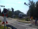 UBB GTW 2/6 mit ziel Z�ssow im Bahnhof Ahlbeck Ostseetherme am 27.7.14