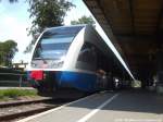 UBB GTW 2/6 mit ziel Swinem�nde Centrum (PL) im Bahnhof Seebad Ahlbeck am 27.7.14
