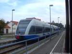 UBB GTW 2/6 im Bahnhof �ckeritz am 27.7.14