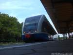 UBB GTW 2/6 mit ziel Swinem�nde Centrum (PL) im Bahnhof Seebad Heringsdorf am 28.7.14